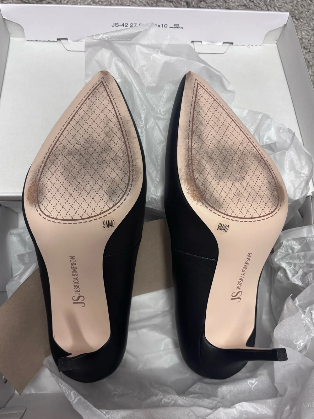 LIKE NEW - Jessica Simpson Black Pointed-toe Stiletto Pumps - Apelhan